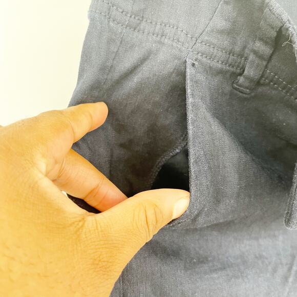 Ann Taylor‎ Womens Summer Casual Linen Blend Chino Bermuda Shorts Size 8 Navy - Picture 2 of 7